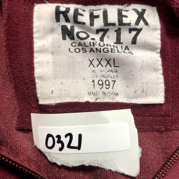 Reflex red velvet zip up size 3XL - Picture 8 of 9